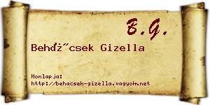 Behácsek Gizella névjegykártya
